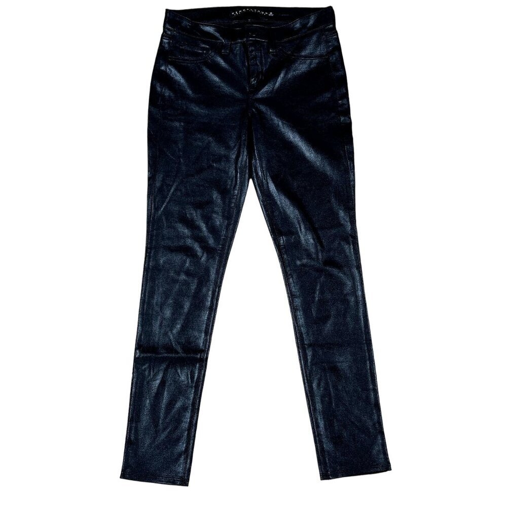 Tinseltown Denim Couture Black Shiny Spandex Pantsโ Size 5